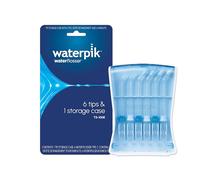 Waterpik Testine di Ricambio per Idropulsore Dentale con Custodia, Classic Jet, Orthodontic e Plaque Seeker in Pratico e Igienico Astuccio, Confezione da 6 (TS-100E)