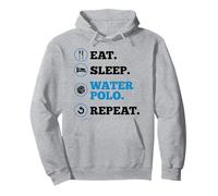 Waterpolo giocatore mangiare sonno acqua pallanuoto ripetere allenatore Felpa con Cappuccio