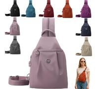 Waterproof 2-Way Commuter Bag, Outdoor Fashion Commuter Bag, Convertible Backpack with Adjustable Straps Connected (taro pink)