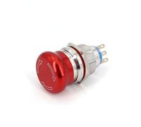 Waterproof 22mm Metal 3Pin 1NO 1NC Emergency Stop Rotary Mushroom Push Button Switch RUAJOGYNVM