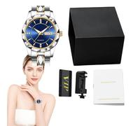 Waterproof Analog Watch, Glow Wrist Watch, Stainless Steel Timepiece, Date Display, Easy-to-Read Face, Suitable for Business and Travel, Sturdy Waterproof