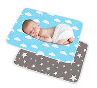 Waterproof Baby Diaper Changing Pad Multi Function Diaper Change Mat for Girls Boys Newborn - 100% Leak Proof Sanitary Mats for Home and Outdoor, Travel,Premium Liners 19.6X27.5 in (Grey&Blue)