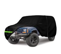 Waterproof Car Cover Replace for 1983-2001 Jeep Cherokee XJ 2/4 Door, 6 Layers All Weather Car Covers with Zipper Door & Windproof Bands for Snow Rain Dust Hail Protection