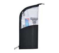 Waterproof Clear Cosmetic Organizer - Stand Up Makeup Bag, Countertop Storage with Zipper for Makeup, Portable Travel Pouch for Women and Men, Vanity, Toiletries, Toothbrush, Toothpaste, Luggage