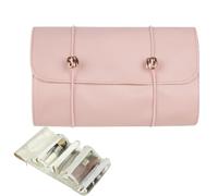 Waterproof Cosmetic Organizer, Makeup Brush Bag, 4-in-1 Travel Case, Size 54 x 23,5 x 1 cm inch Foldable Storage Pouch, Ideal for Women and Men Weight 195 g, rosa, Se référer au descriptif,