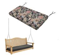Waterproof Cushion for Garden Bench, 130 x 50 cm with Non-Slip Straps, 5 cm Thickness, Ideal for Indoor and Outdoor Benches, Outdoor Rocking Chair and Outdoor Cushion(Floral B,28x10x2in)