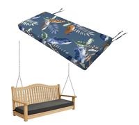 Waterproof Cushion for Garden Bench, 130 x 50 cm with Non-Slip Straps, 5 cm Thickness, Ideal for Indoor and Outdoor Benches, Outdoor Rocking Chair and Outdoor Cushion(Leaf B,28x16x2in)