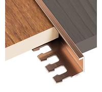 Waterproof Cuttable Thresholds Reducer Wood to Tile,Flooring Transition Strip for Front Door Doorway, 35/39/47/55/59 Inch Long Edge Trim(Rose Gold,100cm/39.4in)