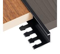 Waterproof Cuttable Thresholds Reducer Wood to Tile,Flooring Transition Strip for Front Door Doorway, 35/39/47/55/59 Inch Long Edge Trim(Black,100cm/39.4in)