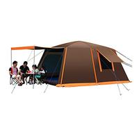 Waterproof Dome Tent with Porch Automatic Pop Up Tent Sun Shelter Easy Set Up Double Layer Family Camping Tents with Carrying Bag for Outdoor Camping, Fishing, BBQ Vision