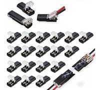 Waterproof Double-Wire Electric Plug-in Connectors with Buckle Terminal Block and Quick Snap Cable Clamps DIY Crafting Quick-Clip Fasteners Multi-Purpose Snap-On Blocks (80pcs)