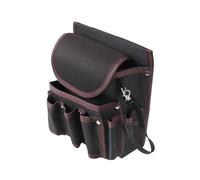 Waterproof Electrician Tool Bag Waist Bag Nylon Canvas Storage(Brown)