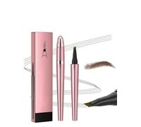 Waterproof Eyebrow Pencil, 3D Waterproof 4 Precise Eyebrow Pen with Tip, Long-lasting Natural Makeup Fine Stroke Magic Eyebrow Pencil (Brown)