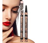 Waterproof Eyebrow Pencil, 4 Tip Liquid Brow Pen for Precise Shaping and Long Lasting Color, Portable Makeup Tool for Natural Look, Beauty Essential for Men and Women