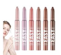 Waterproof Eyeshadow Stick Set 6 pezzi Matte Eye Crayons, Long-Lasting Creamy Eye Brightener Makeup Kit, Easy Glide Pigment, for Girls, Parties, Beauty, Beginners, Professional