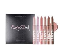 Waterproof Eyeshadow Stick Set, Matte Eyeshadow Stick, 6pcs Makeup Crayon, Smooth Long-Lasting Eye Shadow Kit, Dense Lash Brightener for Girls, Smudge-Proof