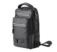 Waterproof Fishing Backpack, Lightweight Tackle Bag, PVC Fishing Tackle Bag, Multifunctional Sling Bag, Fishing Gear Backpack for Hunting Hiking Fishing, PVC, 31cmx18cmx9cm, Black