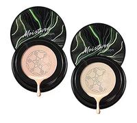 Waterproof Flawless Air Cushion Foundation, Mushroom Head Air Cushion CC Cream Foundation Cover Concealer, Even Skin Tone Makeup Base (Natural+Brighten)