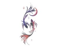 Waterproof Flower Temporary Tattoos For Women Body Art Letter Floral Fake Tattoo For Hand Arm Decor(15)