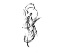 Waterproof Flower Temporary Tattoos For Women Body Art Letter Floral Fake Tattoo For Hand Arm Decor(17)