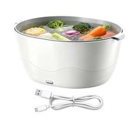 Waterproof Fruit And Veg Cleaner Wireless | Double-Layer Waterproof Automatic Cleaning Equipment | Food Washer Machine | Rice Meat Veggie For Indoor Kitchen Sink Counter Cooking House Apartments