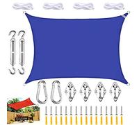 Waterproof Garden Sun Shade Sail Canopy Large Rectangle UV Block Awning for Outdoor Patio Beach Includes Fixing Kit