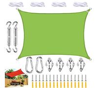 Waterproof Garden Sun Shade Sail Canopy with 98% UV Block Large Rectangle Awning for Outdoor Patio and Beach Includes Fixing Kit