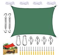 Waterproof Garden Sun Shade Sail Canopy with Fixing Kit Large Rectangle Awning for Outdoor Patio Beach 98% UV Block