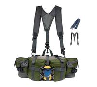 Waterproof Hiking Waist Pack - Borsa esterna con portabottiglie, regolabile Strap, Lightweight Travel Organizer | Running Jogging Fishing Hunting Belt Pouch for Men Women Cycling Trekking Camping