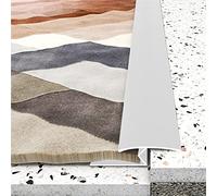 Waterproof Interior Floor Joining Strip Door Bar,Carpet to Tile Transition Strip, Aluminum Alloy Flooring Reducer, Easy to Install, 90-150 cm Long(Silver,90cm/35.4in)