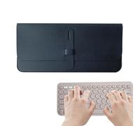 Waterproof Keyboard Sleeve, 30.5x14cm PU Leather Travel Case for Wireless Keyboards, Slim Carrying Bag with Pocket, Portable Accessory Organizer for Commute or Remote Work Setup