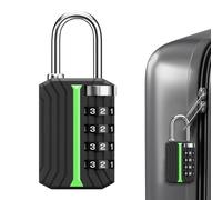 Waterproof, Keyless Padlock with Zipper Feature for Lockers, Gates, and Doors, Secure Lock for Office, Garage, Warehouse, Patio, Porch, Travel, Moving, or Backpacking Use