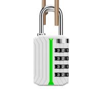 Waterproof, Keyless Padlock with Zipper Feature for Lockers, Gates, and Doors, Secure Lock for Office, Garage, Warehouse, Patio, Porch, Travel, Moving, or Backpacking Use