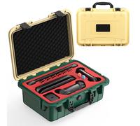Waterproof Large Carrying Case Compatible with Nintendo Switch 2, Professional Hard Travel Protective Case Stores 12 Game Cards, All in One Storage Organizer for Accessories, Yellow&Green