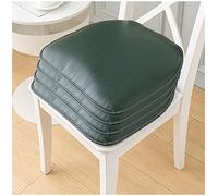 Waterproof Leather Seat Cushions (1/2/4 Pack) for Dining & Kitchen Soft Chair Pads Non-Slip Chair Cushions Green 43 x 40 cm Comfortable And Stylish.