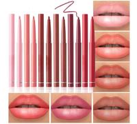 Waterproof Lip Pencils | Matte Lip Liner | Smudge-proof Lip Liner | Long-lasting Lip Makeup | Lip Liner And Lipstick Set Long-Lasting & Smudge-Proof For Shaping And Sculpting Lips