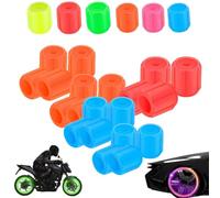 Waterproof Luminous Car Tire Valve Caps,Luminous Tire Valve Stem Cap Set,Universal Durable Illuminated Tires Air Caps Cover,Easy-to-Install,No-Tool-Required for Most Vehicle Tires (20E)