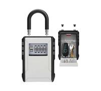 Waterproof Outdoor Secure Key Box Key Box Key Box with Hook Large Key Box for Keys, Cards Home Schools Offices Garages, Gray