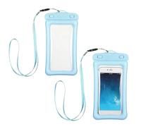 Waterproof Phone Pouch 2 Pack 22 x 10,6 cm PVC Dry Bag Protector With Lanyard | Adjustable Hands Free Waterproof Case For Beach Lake River Swimming | Dustproof Sandproof Phones Dry Bag For, blu, Se
