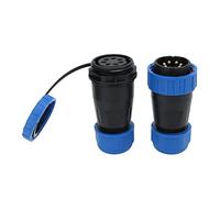 Waterproof Plug Socket Connector 380V 45A, Aviation Power Connector with IP68 Rating, Welding - Free Screw Crimping Design, PA66 Shell, for Industrial Communication and Control (7 perni)