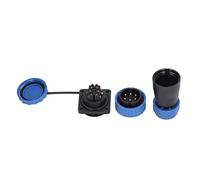 Waterproof Plug Socket Connector 380V 45A IP68 Weld - Free Aviation Power Connector with Back Nut, PA66 Shell, Screw Crimping for Industrial Equipment and Outdoor Electronics (6 perni)