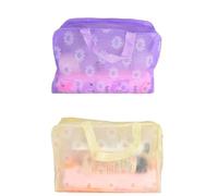 Waterproof PVC Cosmetic Storage Bag Women Transparent Organizer For Makeup Pouch Compression Travelling Bath Bags(2PCS)