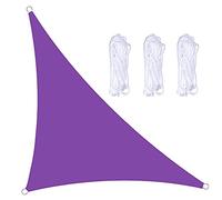 Waterproof Right Triangular Sun Shade Sail Awning UV BlockOxford Fabric for Outdoor Garden Terrace Parties - 5x5x7m Purple