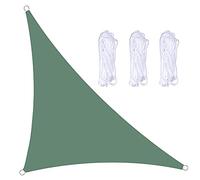 Waterproof Right Triangular Sun Shade Sail - UV Block Awning for Outdoor Garden Terrace & Parties -Oxford Cloth Fabric (4x4x5.7m Dark Green)