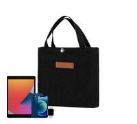 Waterproof Small Canvas Tote Bag - Portable Water Bottle & Umbrella | 14.56" x 9.84" (37x25cm), 95g Ultra-Lightweight, Washed Waterproof Canvas, Open-Top Drink Bottle & Umbrella Carrying Tote