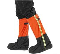 Waterproof Snow Gaiters L Reflective Strips Hiking(Orange) | 3-layer laminated nylon, 240T ripstop, blocks snow rain sand, reflective strips, L size fit