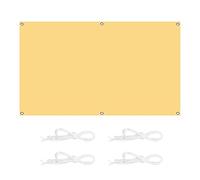 Waterproof Sun Shade Sail Rectangle 6x9M 98% UV Block Sunshade Cloth for Outdoor Patio Lawn Pergola Decking Cream Color Includes Free Rope