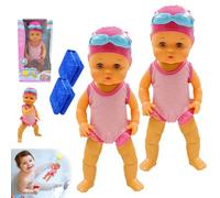Waterproof Swimming Baby Doll for Pool, 2025 New Swimming Dolls for Pool, Swim Baby Doll with Movable Joint and Detachable Suit, Battery Powered, Realistic Swim Action for Bathtub, Beach (2*Set)