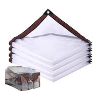 Waterproof Tarp - Clear Patio Cover, Insulated PE And PP Protective Sheet For Rain And Sunshade | Transparent Camping,Gardening Cover For Truck, Car Outdoor Usages