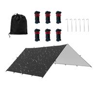 Waterproof Tent Tarp - Portable Camping Shelter Cover, Durable Lightweight Sheet, Multi Purpose Design | Garden Travel Climbing Survival Backpacking Rain Protection Outdoor Equipment Support for